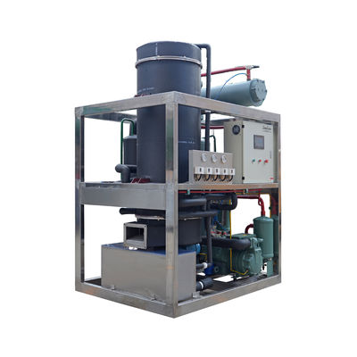 Good price 1320x1000x1660 mm Máquina de hielo por tubos industriales 1 tonelada 1000 kg para compresores empresariales Potencia 4,5 kw en línea