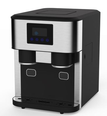 Good price Máquina eléctrica de hielo de escritorio portátil de 18 kg de capacidad de 2 l de tanque de agua con dispensador de agua fría y acero inoxidable de hielo triturado en línea